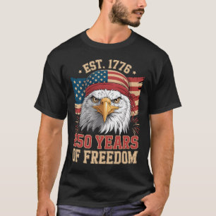 Patriotischer Adler 250 Jahre Amerikanische Flagge T-Shirt