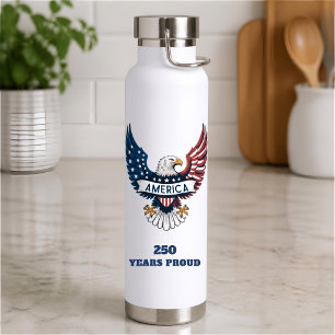 Patriotischer Adler 250. Jahrestag der Unabhängigk Trinkflasche