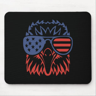 Patriotischer Adler 4. Juli US-amerikanische Flagg Mousepad