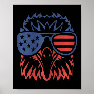 Patriotischer Adler 4. Juli US-amerikanische Flagg Poster