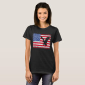 Patriotischer Adler 4. Juli US-amerikanische Flagg T-Shirt (Vorne ganz)