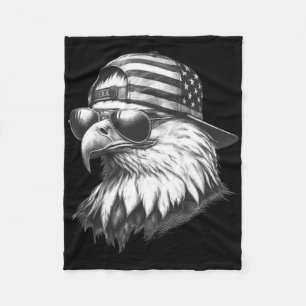 Patriotischer Adler 4. Juli USA Amerikanische Flag Fleecedecke