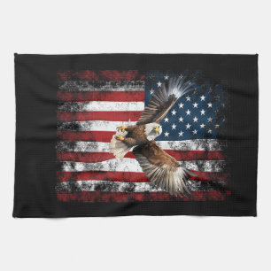 Patriotischer Adler 4. Juli USA Amerikanische Flag Geschirrtuch