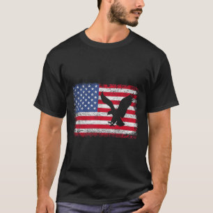 Patriotischer Adler 4. Juli USA Amerikanische Flag T-Shirt