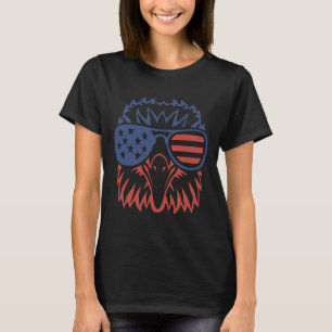 Patriotischer Adler 4. Juli USA Amerikanische Flag T-Shirt