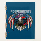 Patriotischer Adler am 4. Juli 4. Juli 4. Juli Planer (Vorderseite)