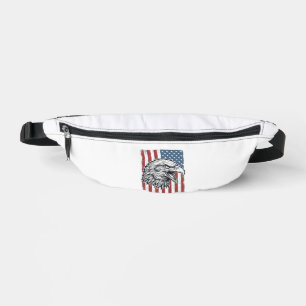 Patriotischer Adler Amerikanische Flagge Vintage G Bauchtasche