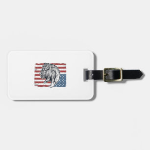 Patriotischer Adler Amerikanische Flagge Vintage G Gepäckanhänger