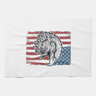 Patriotischer Adler Amerikanische Flagge Vintage G Geschirrtuch