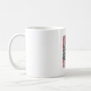 Patriotischer Adler Amerikanische Flagge Vintage G Kaffeetasse