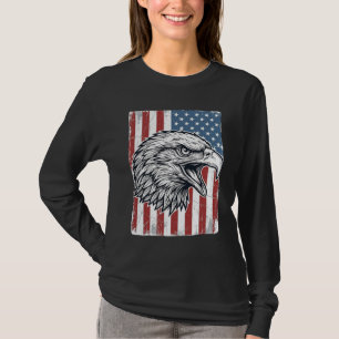 Patriotischer Adler Amerikanische Flagge Vintage G T-Shirt
