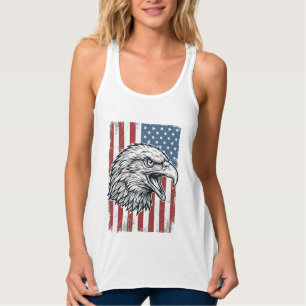 Patriotischer Adler Amerikanische Flagge Vintage G Tank Top