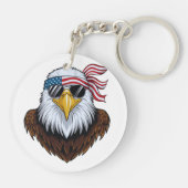 Patriotischer Adler aus den USA Schlüsselanhänger (Rückseite)