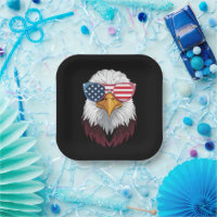 Patriotischer Adler der amerikanischen Flagge am 4