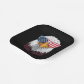 Patriotischer Adler der amerikanischen Flagge am 4 Pappteller (Gewinkelt)
