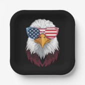 Patriotischer Adler der amerikanischen Flagge am 4 Pappteller (Vorderseite)