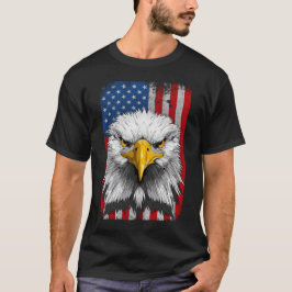Patriotischer Adler der amerikanischen Flagge am 4 T-Shirt