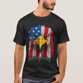 Patriotischer Adler der amerikanischen Flagge am 4 T-Shirt