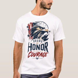 Patriotischer Adler Ehre Mut Grafik T-Shirt