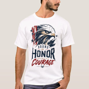 Patriotischer Adler Ehre Mut Grafik T-Shirt
