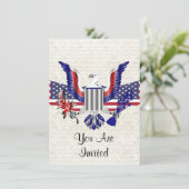 Patriotischer Adler Einladung (Stehend Vorderseite)