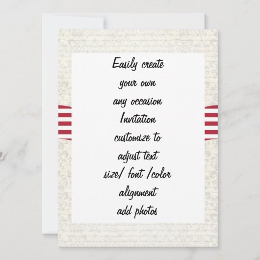 Patriotischer Adler Einladung (Rückseite)