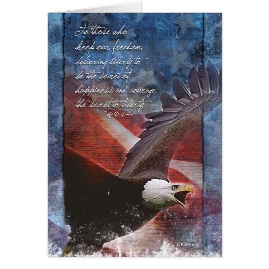 Patriotischer Adler im Flug (Vorne)