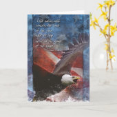 Patriotischer Adler im Flug Karte (Gelbe Blume)