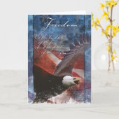 Patriotischer Adler im Flug Karte (Gelbe Blume)