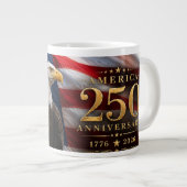Patriotischer Adler Jumbo-Tasse (Vorderseite Rechts)
