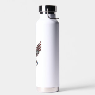 Patriotischer Adler Kreuz Vintage Gravur Vektor De Trinkflasche