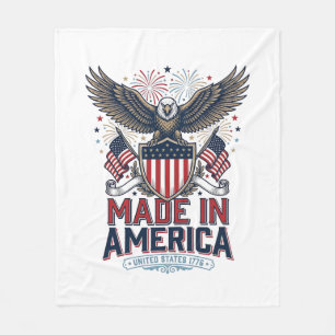 Patriotischer Adler Made in America 4. Juli-Shirt_ Fleecedecke