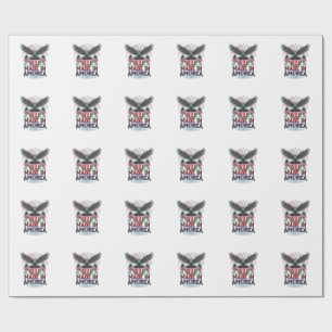 Patriotischer Adler Made in America 4. Juli-Shirt_ Geschenkpapier