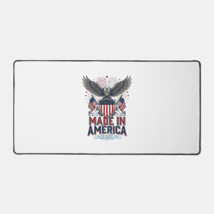 Patriotischer Adler Made in America 4. Juli-Shirt_ Schreibtischunterlage