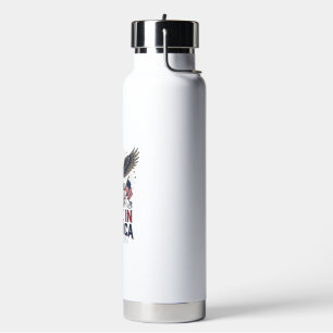Patriotischer Adler Made in America 4. Juli-Shirt_ Trinkflasche