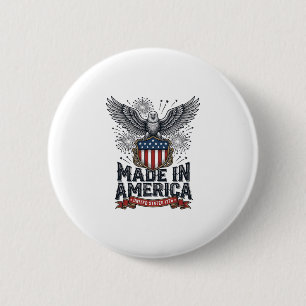 Patriotischer Adler Made in America Vintage Button