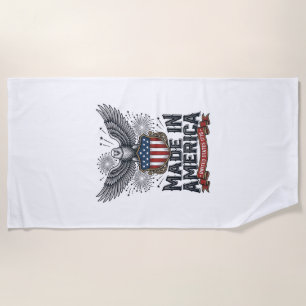 Patriotischer Adler Made in America Vintage Strandtuch