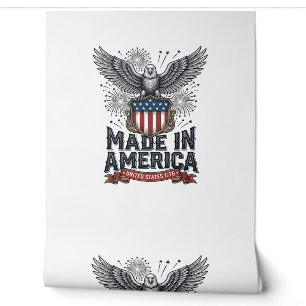 Patriotischer Adler Made in America Vintage Tapete
