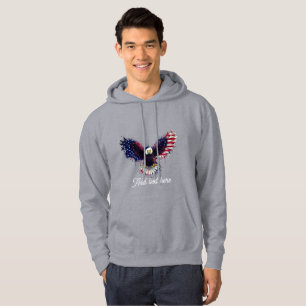 Patriotischer Adler Männer Kapuzenpullover Hoodie
