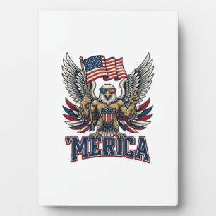 Patriotischer Adler Merica Vintage Vektor-Shirt-De Fotoplatte