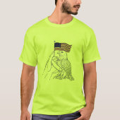 Patriotischer Adler mit amerikanischer Flagge T-Shirt (Vorderseite)
