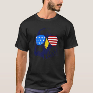 Patriotischer Adler mit Sonnenbrille 4. Juli Indep T-Shirt