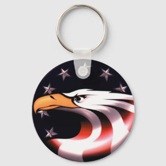Patriotischer Adler mit US Flagge Schlüsselanhänge Schlüsselanhänger