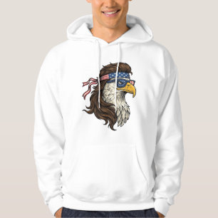 Patriotischer Adler-Mullet im Vintage-Stil Vektor  Hoodie