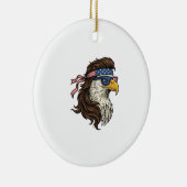 Patriotischer Adler-Mullet im Vintage-Stil Vektor  Keramik Ornament (Rechts)