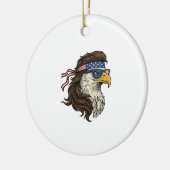 Patriotischer Adler-Mullet im Vintage-Stil Vektor  Keramik Ornament (Links)