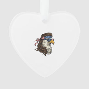 Patriotischer Adler-Mullet im Vintage-Stil Vektor  Ornament