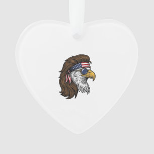 Patriotischer Adler-Mullet im Vintage-Stil Vektor  Ornament