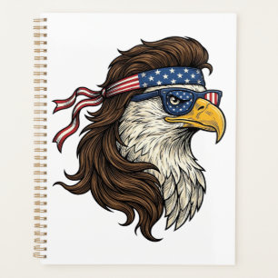 Patriotischer Adler-Mullet im Vintage-Stil Vektor Planer