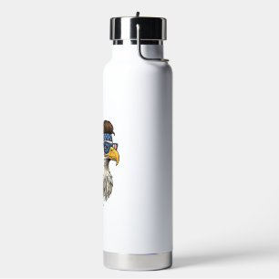 Patriotischer Adler-Mullet im Vintage-Stil Vektor  Trinkflasche